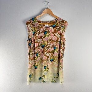 Cabi Parlor Tropical Print Top Sz M‎